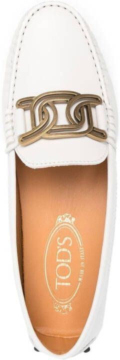 Tod's chain-link detail loafers White