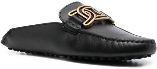 Tod's chain-link detail mule loafers Black