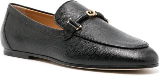 Tod's chain-link leather loafers Black