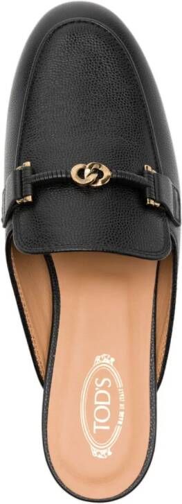 Tod's chain-link leather mules Black