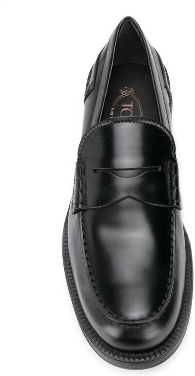 Tod's chunky penny loafers Black