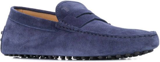 Tod's City Gommino Driving textured loafers Blue