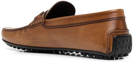 Tod's City Gommino logo-plaque loafers Brown