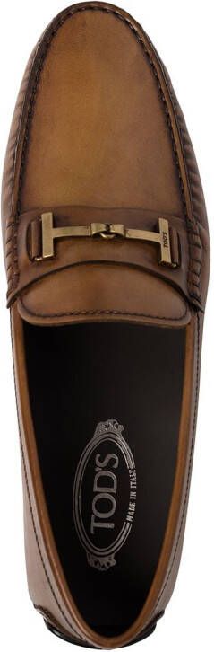 Tod's City Gommino logo-plaque loafers Brown