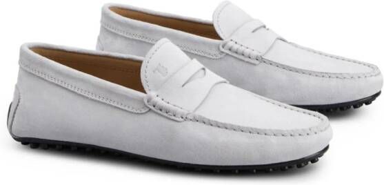 Tod's City Gommino suede loafers White