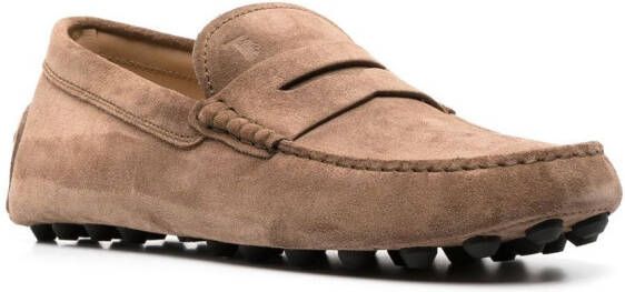 Tod's City Gommino suede shoes Brown