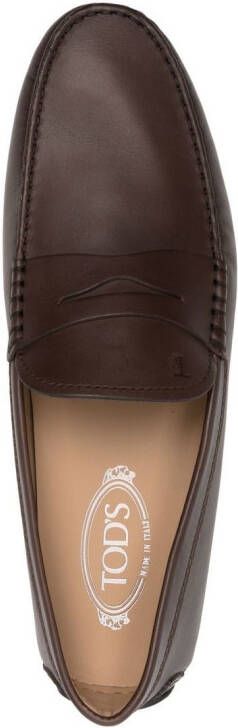 Tod's City leather penny loafers Brown