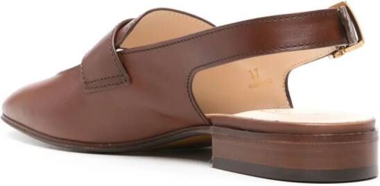 Tod's coin-detail slingback loafers Brown