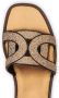 Tod's crystal-embellished leather flat sandals Brown - Thumbnail 4