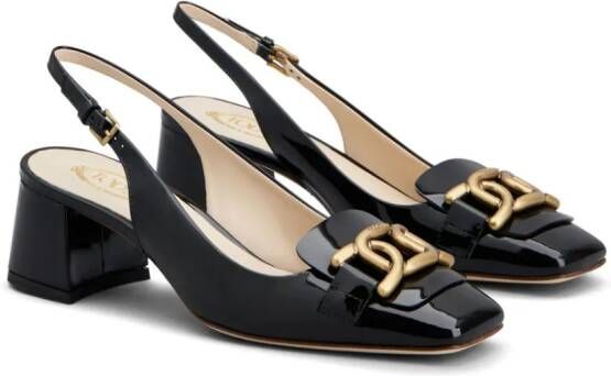 Tod's Cuoio 50mm logo-engraved pumps Black
