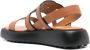 Tod's cut-out chain leather sandals Brown - Thumbnail 3