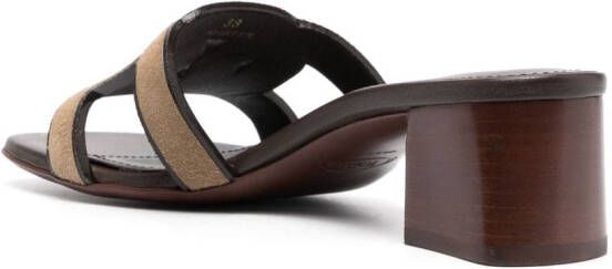 Tod's cut-out leather mules Brown