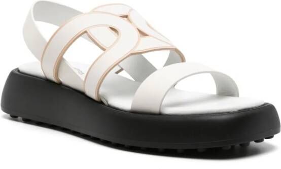 Tod's cut-out leather sandals White