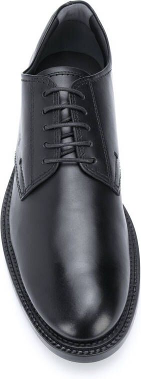 Tod's debossed logo Derby shoes Black