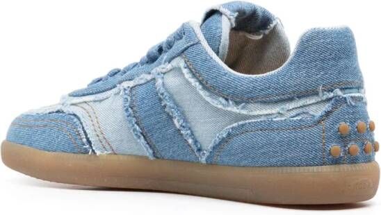 Tod's denim panelled sneakers Blue