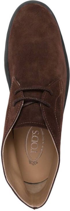 Tod's Desert suede lace-up boots Brown