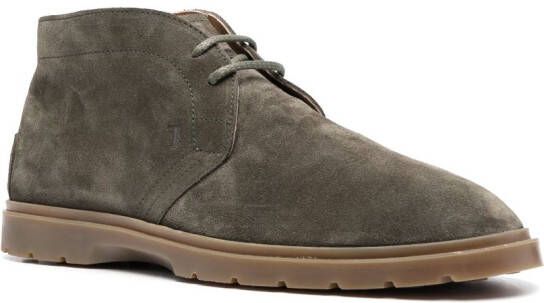 Tod's Desert suede lace-up boots Green