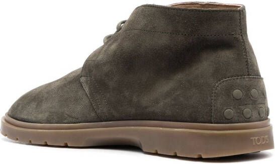 Tod's Desert suede lace-up boots Green