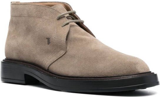 Tod's Desert suede lace-up boots Neutrals