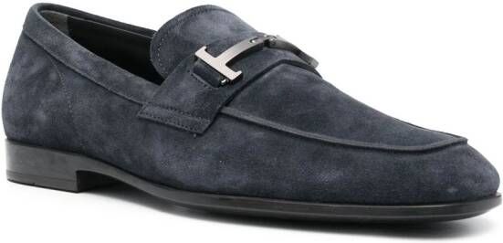 Tod's Double T suede loafers Blue