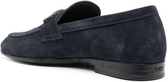 Tod's Double T suede loafers Blue