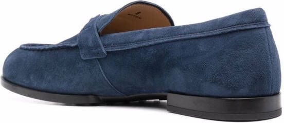 Tod's engraved logo plaque loafers Blue