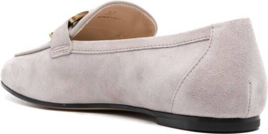 Tod's flat suede loafers Grey
