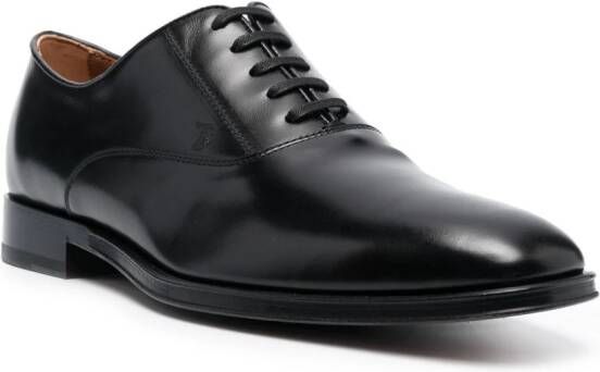 Tod's Francesina leather oxford shoes Black