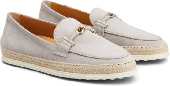 Tod's Gomma leather loafers Grey