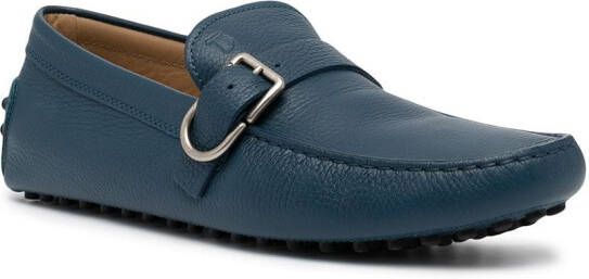 Tod's Gommini buckled leather loafers Blue