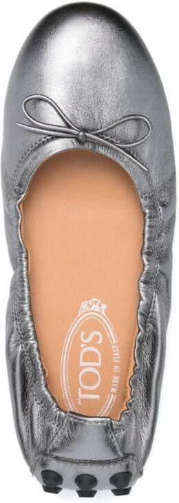 Tod's Gommino ballerina shoes Silver