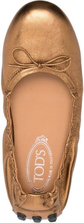 Tod's Gommino ballerina shoes Gold