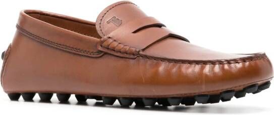 Tod's Gommino Bubble leather driving moccasins Brown