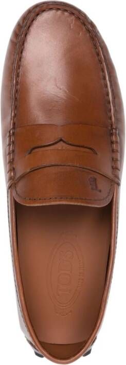 Tod's Gommino Bubble leather driving moccasins Brown