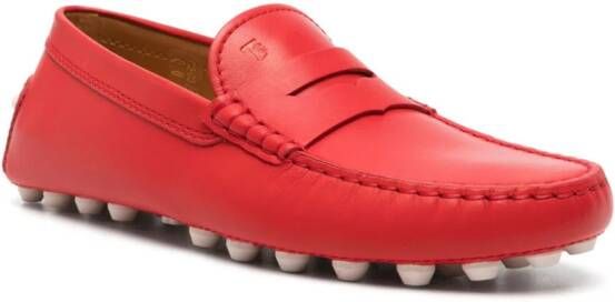 Tod's Gommino Bubble leather penny loafers Red