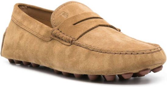 Tod's Gommino Bubble suede loafers Neutrals