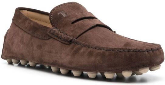 Tod's Gommino calf-suede loafers Brown