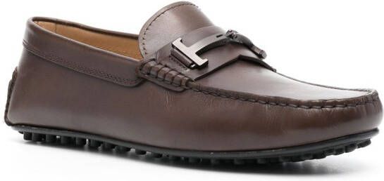 Tod's Gommino Double T leather loafers Brown