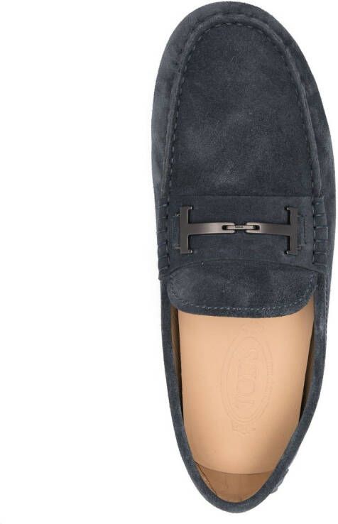 Tod's Gommino Double T suede loafers Blue