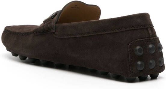 Tod's Gommino Double-T suede loafers Brown