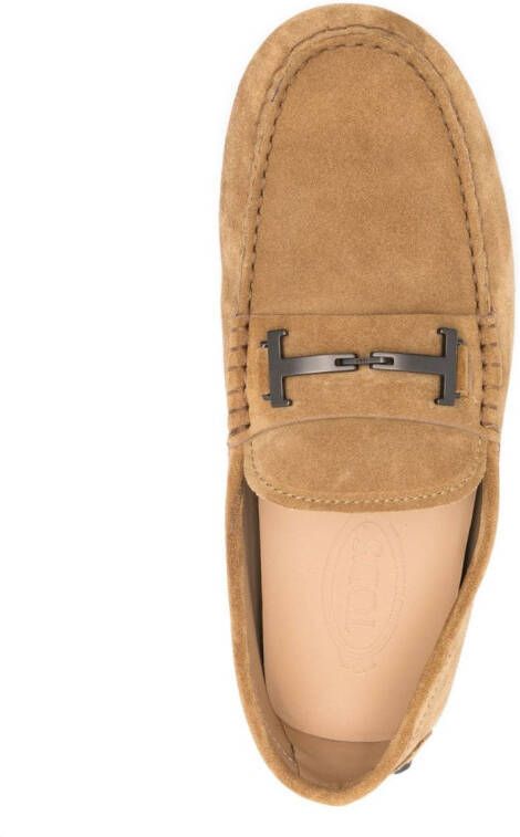 Tod's Gommino Double T suede loafers Neutrals