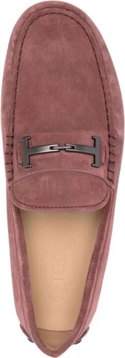 Tod's Gommino Double-T suede loafers Red
