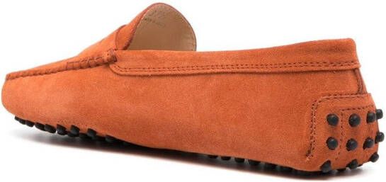 Tod's Gommino driving leather loafers Orange