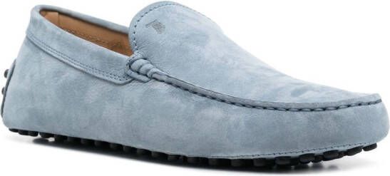 Tod's Gommino driving suede loafers Blue