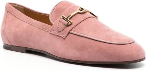 Tod's Gommino Driving suede loafers Pink