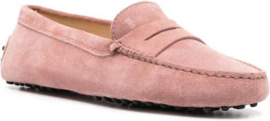 Tod's Gommino Driving suede penny loafers Pink