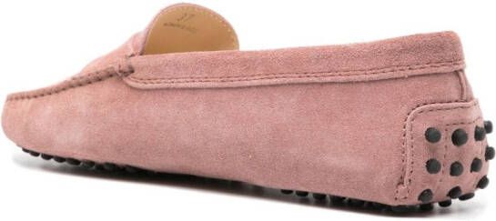 Tod's Gommino Driving suede penny loafers Pink