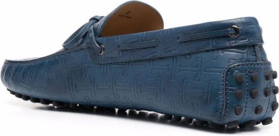 Tod's Gommino embossed loafers Blue