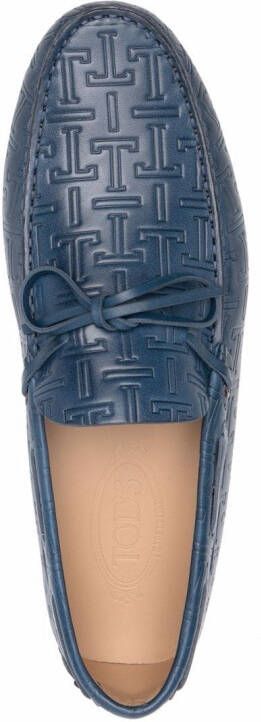 Tod's Gommino embossed loafers Blue