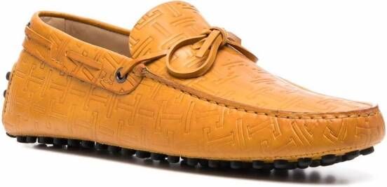 Tod's Gommino embossed loafers Yellow